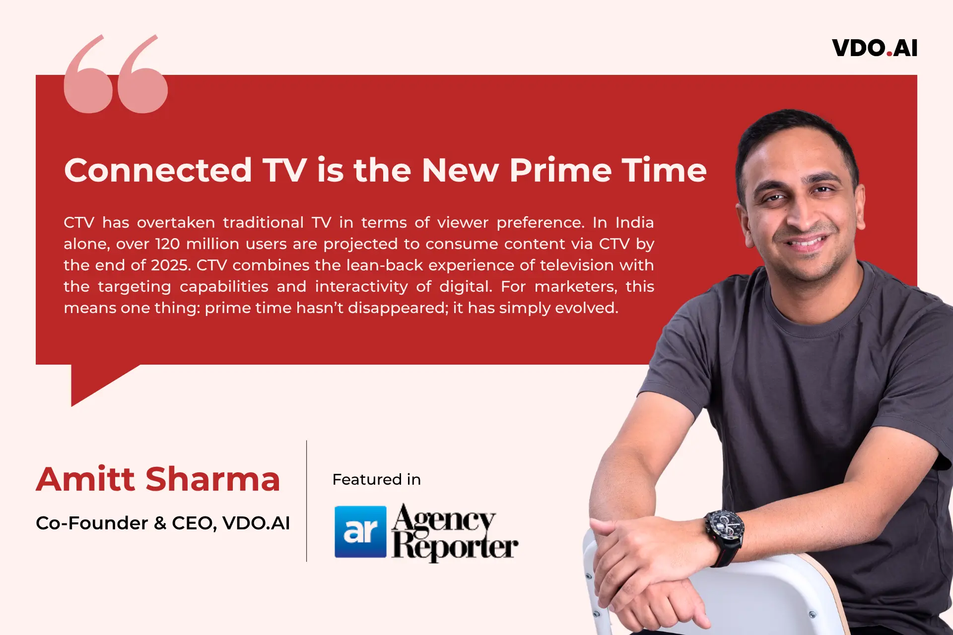 Founder's Opinion | Amitt Sharma pens down his views on how ‘Connected TV is the New Prime Time